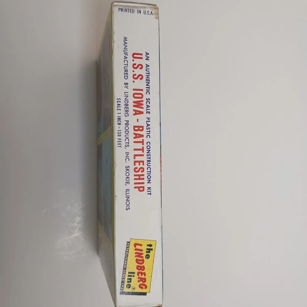 Lindberg Line Model Kit USS Iowa Battleship 1974 NOS Made In USA Vintage